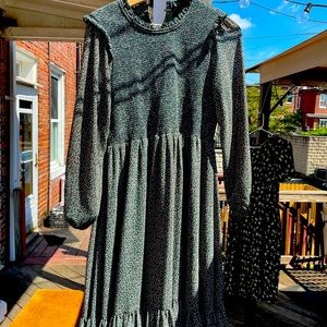 Hatch Green floral smocked maternity dress